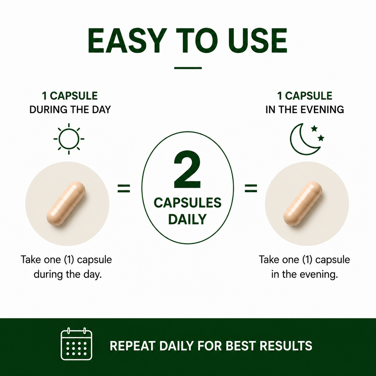 How to use VASEGE Probiotic – two capsules daily