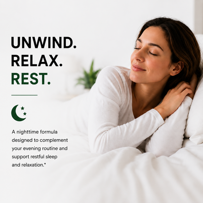 Nighttime sleep support supplement for relaxation and restful sleep